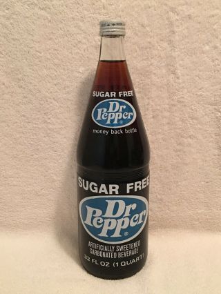 Rare Full 32oz Sugar Dr.  Pepper Acl Soda Bottle