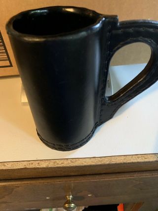 Black Leather Drinking Mug From Colonial Williamsburg