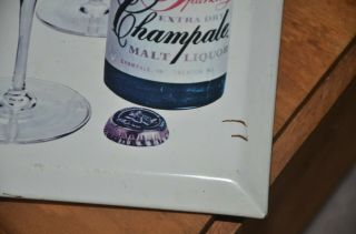 Vintage SPARKLING CHAMPALE ADVERTISING THERMOMETER BAR SIGN Tin Liquor Promotion 3