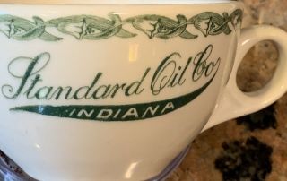Scarce 1920’s Standard Oil (Indiana) Coffee Cup Shenango China 5” Diameter 2.  5”T 3