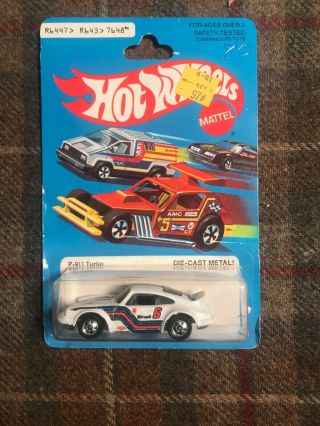 Hot Wheels P - 911 Turbo No.  7648 In Package 1979 Vintage Toy Car Mattel