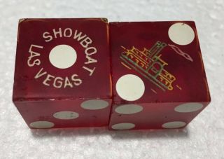 Showboat Casino Las Vegas Dice Pair Vintage