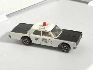 Hot Wheels - 1969 - Vintage Redline Custom Police Cruiser Enamel White Us