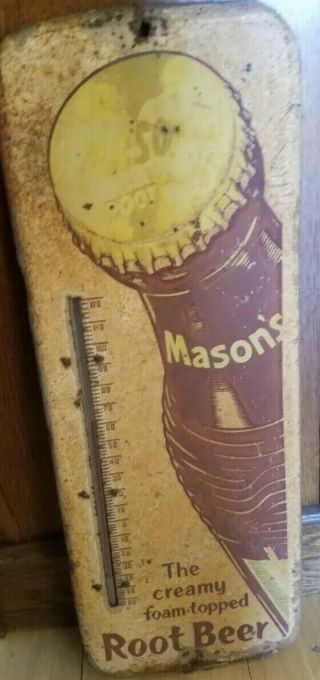 Mason’s Root Beer Soda Sign Thermometer (large)