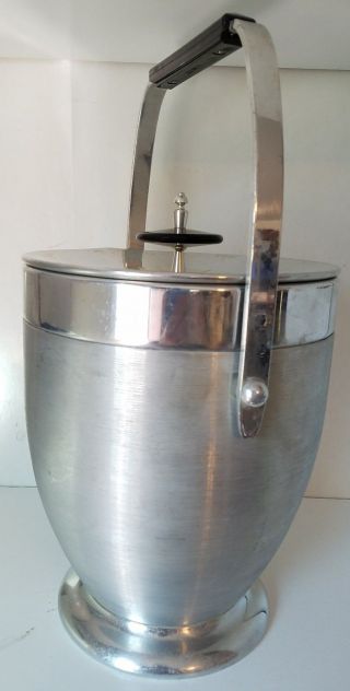 Vintage Mid Century Modern Kromex " Enduringly " Aluminum Ice Bucket