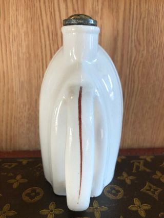 Vintage c.  1940s Ceramic Figural Iron Rooster Laundry Sprinkler Bottle w/ Top 4