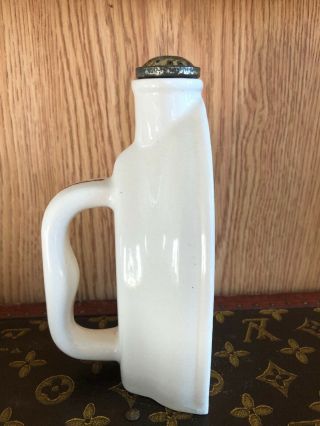 Vintage c.  1940s Ceramic Figural Iron Rooster Laundry Sprinkler Bottle w/ Top 5