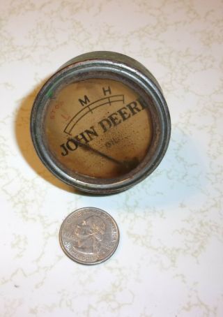 Vintage John Deere Oil Pressure Gauge - - Possibly For A Or B
