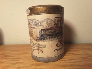 VERY RARE EARLY 1900 ' S  BLANKE ' S FLYER COFFEE  PAPER LABEL CAN 2