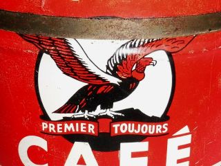 & RARE 1940 ' s CONDOR COFFEE TIN CAN CANADA SIGN MONTREAL QUEBEC BOUDRIAS 4