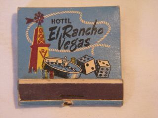 Vintage El Rancho Vegas Feature Matchbook - Full