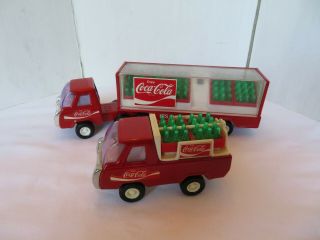 2 Buddy L Coke Coca - Cola Trucks 10 1/2 " Long