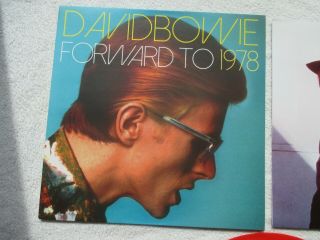 David Bowie " Forward To 1978 " Ltd Ed Of 100 On Red Vinyl With Poster &