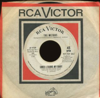 The Metros Since I Found My Baby On Rca Promo Northern Soul 45 Hear