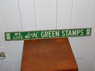 Tin We Give S.  & H.  Green Stamps Sign