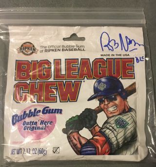 Big League Chew Gum Signed By Creator Rob Nelson