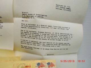 FBI Letterhead J.  Edgar Hoover Signed Letter from Sept.  1965 6