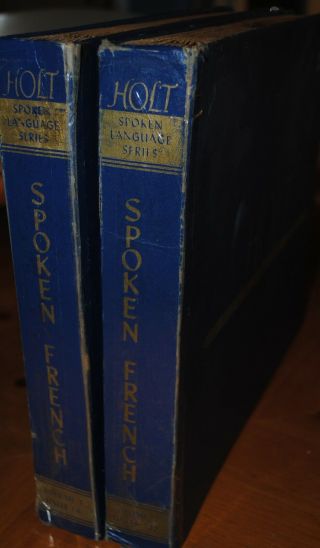 1946 Antique Holt Spoken Language Series French Volume 1 & 2 Units 1 - 6 & 7 - 12