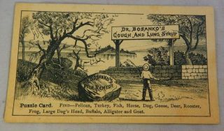 Antique 1880s Victorian Trade Advertising Card Dr.  Bosanko 