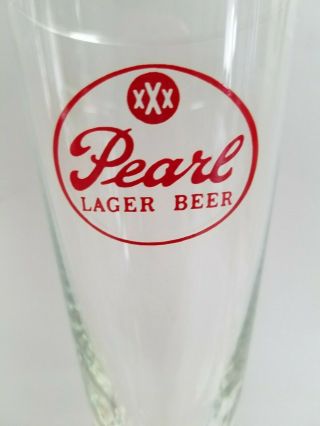 Vintage Pearl Beer Glass 4 Footed Lager Glasses