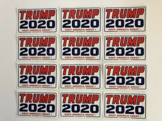 President Trump 2020.  Keep America Great.  Vinyl Stickers.  50 Bulk Pack