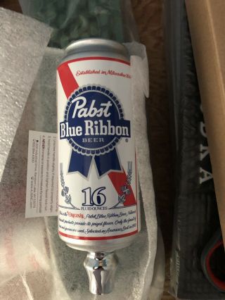 Pabst Blue Ribbon Beer One Pint Can Beer Tap Handle Without Box