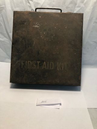Vintage Industrial Mine Safety Appliances Msa First Aid Kit Box Medical