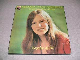 Favourite Cello Concertos Jacqueline Du Pre Emi Sls 895 3 Lp Box Set Stereo