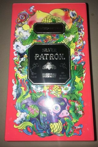 Silver Patron Limited Edition Pig Tin,  Bottle Holder For Tequila