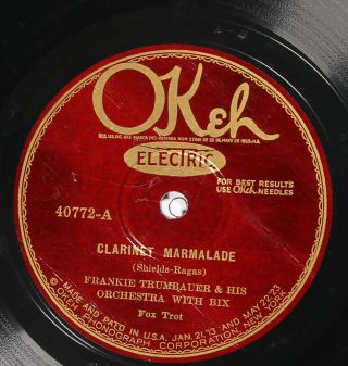 Frankie Trumbauer & His Orchestra With Bix Okeh 40772 E - Pre War Jazz 78