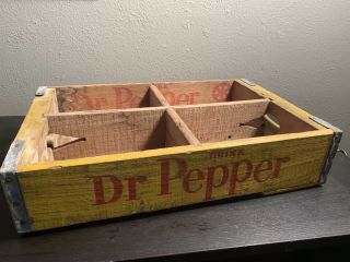 Vintage Dr.  Pepper 6 Pack Wooden Crate - Mason,  Tx