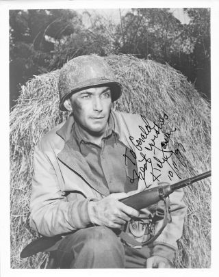 Rick Jason In Combat (1960s) Hand - Signed 10 " X 8 " Portrait