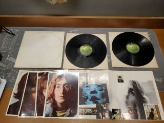 The Beatles White Album 2 - Lp Vg/vg Numbered Apple Pictures & Poster