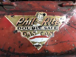 Vintage Antique Phil Rite Outboard Gas Can Fuel Tank 2.  5 Gallon Advertisement Ad 2