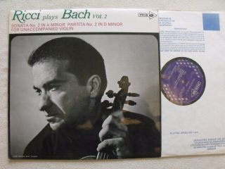 Mucs 119 Decca Pressing Ricci Plays Bach Unaccompanied Violin Sonatas Vol 2