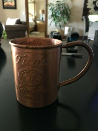 Tito ' s Vodka Moscow Mule Copper Mug 3