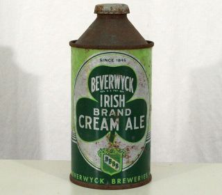 Beverwyck Irish Cream Ale •1845• Irtp Hipro Cone Top Beer Can Albany York Ny