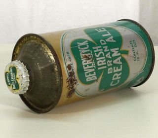 BEVERWYCK IRISH CREAM ALE BRAND LOW PROFILE CONE TOP BEER CAN ALBANY YORK NY 5