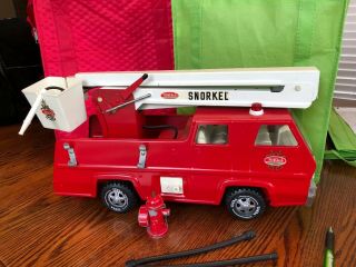 Vintage Tonka Snorkel Fire Truck,  Toy Vehicle,  Ladder,  Hoses Hydrant 2