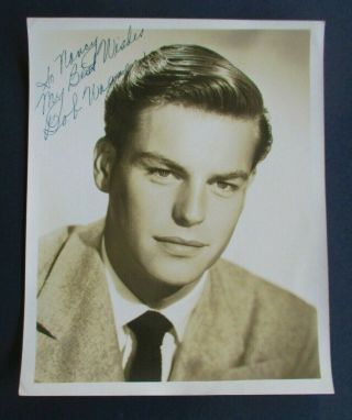 Vtg Young Robert Wagner Hand - Signed Photo Autograph Bob Wagner