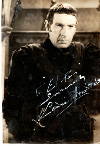 British Character Actor Cedric Hardwicke,  Rare Vintage Signed Studio Photo.  5x7