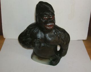 Vintage Jim Beam King Kong Commemorative Whiskey Decanter 1976 Gorilla Bottle