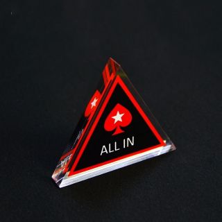 All In Button Acrylic Triangle Pokerstars Dealer For Poker Cards