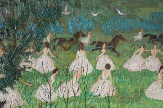 André Treves (1904 - 1973) French Impressionist Oil Painting Ballet Dancing