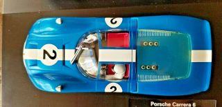 PORSCHE CARRERA 6 BLUE RACING SLOT CAR HOT WHEELS OLD TOY FERRARI EXCLUSIV 1/24 3