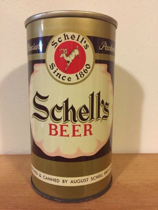 Schell’s Beer,  Pull Tab Beer Can,  August Shell Brewing Co.  Ulm,  Mn