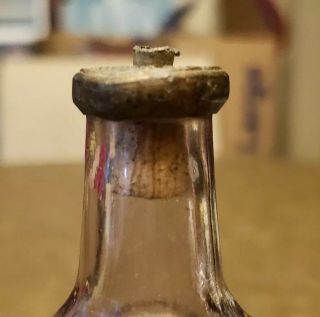 Awesome Antique Light Purple Glass Colgate Co.  Perfume Bottle copper cap Empty 5