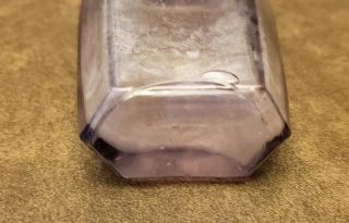 Awesome Antique Light Purple Glass Colgate Co.  Perfume Bottle copper cap Empty 6