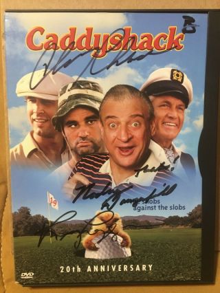 Rodney Dangerfield,  Chevy Chase,  Kenny Loggins Signed Dvd “caddyshack”