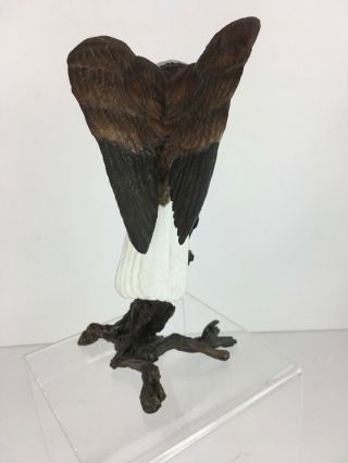 VTG 1985 Royal Worcester Birds Of Prey BALD EAGLE Bone China & Bronze Sculpture 4